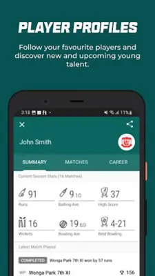 PlayCricket android App screenshot 1